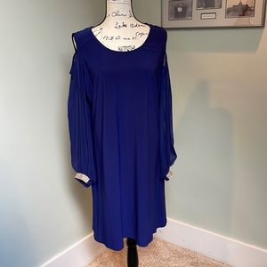Blue MSK Cold-Shoulder dress - Sz 12
